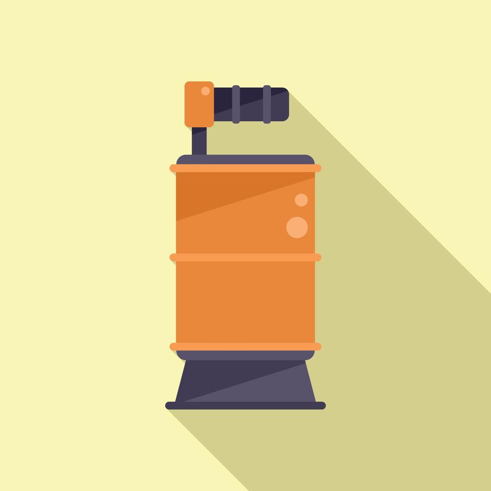 Valve pump icon flat vector. Engine motor vector