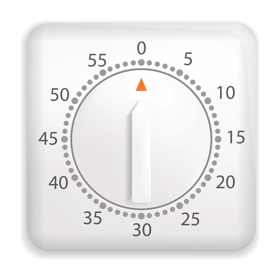 Preparation timer mockup, realistic style vector