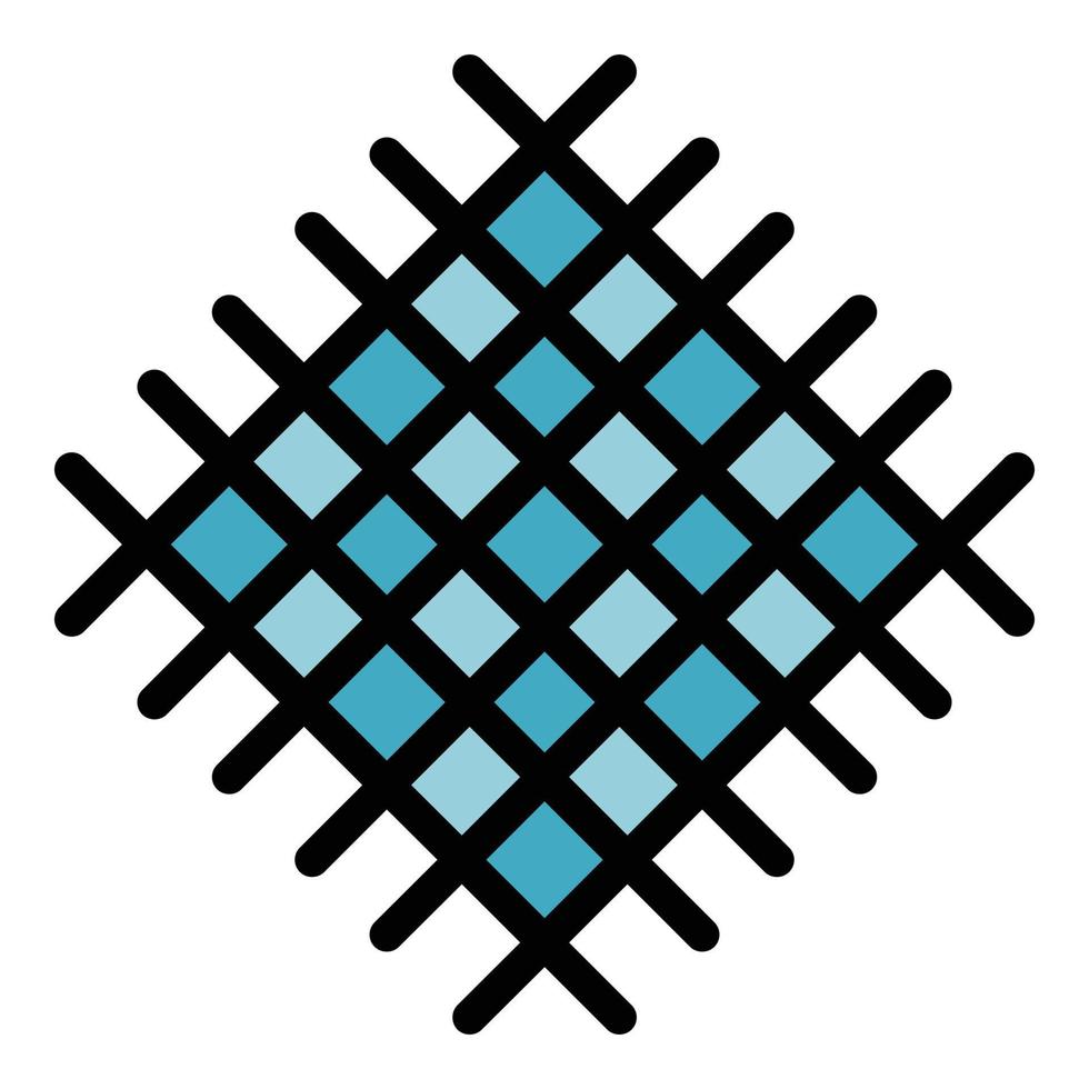 Metal net icon color outline vector