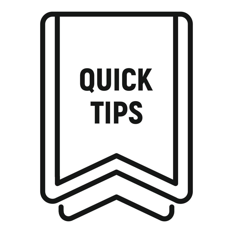 Web tip icon outline vector. Quick trick vector