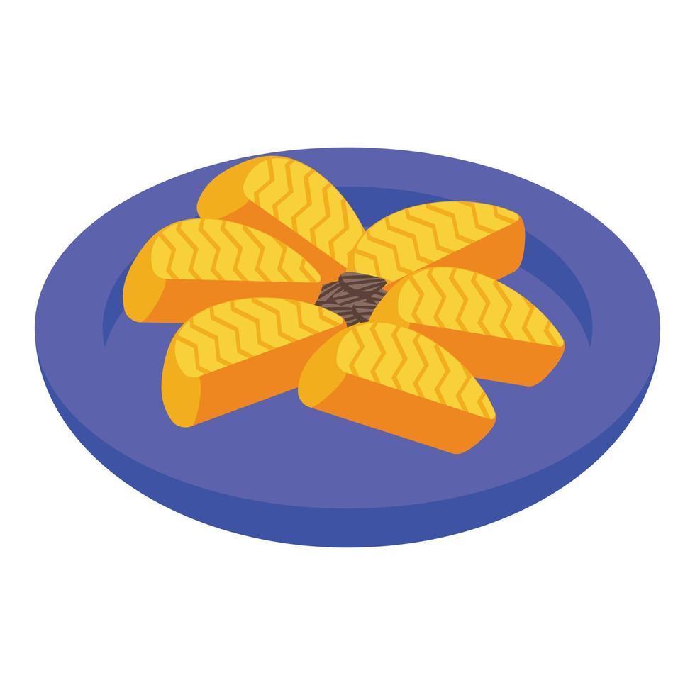 Potato food icon isometric vector. Dish menu vector