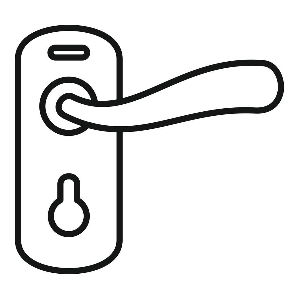 Doorknob icon outline vector. Door handle vector