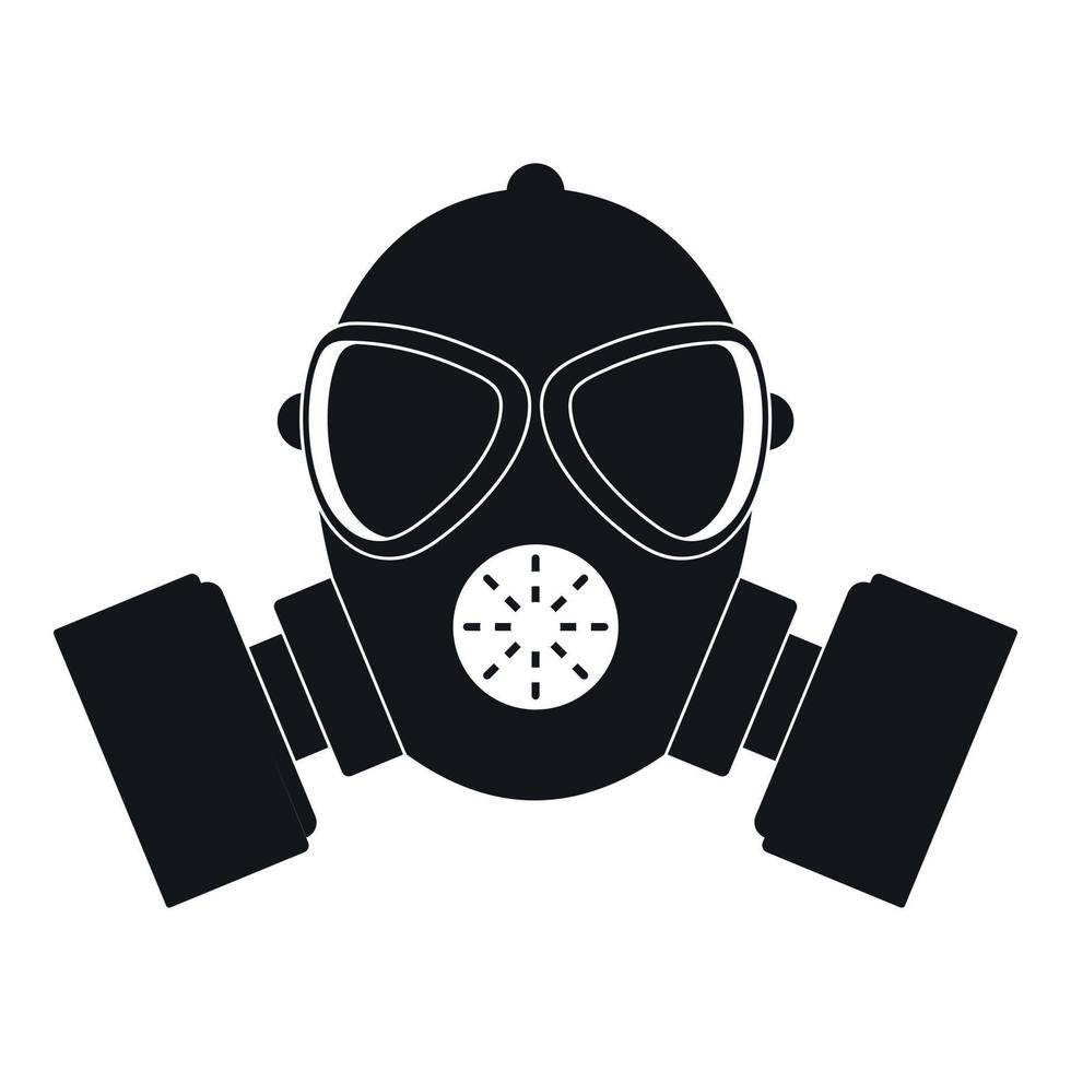 Respirator icon, simple style vector