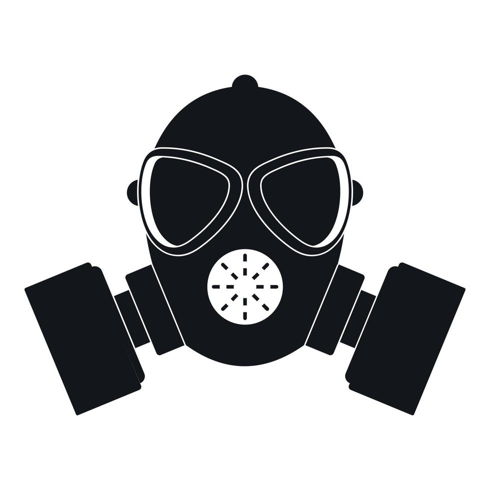 Respirator icon, simple style vector