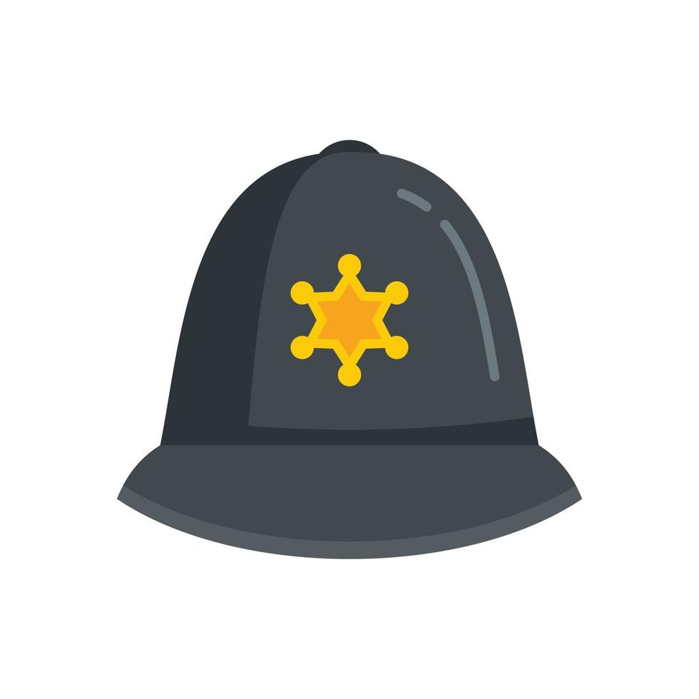 icono de casco de policía vector aislado plano