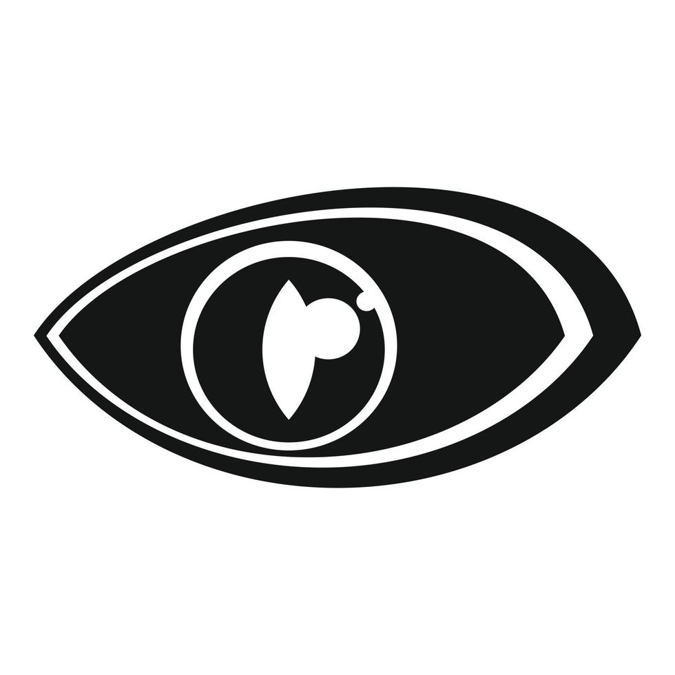 vector simple de icono de ojo de reptil. mirar ver