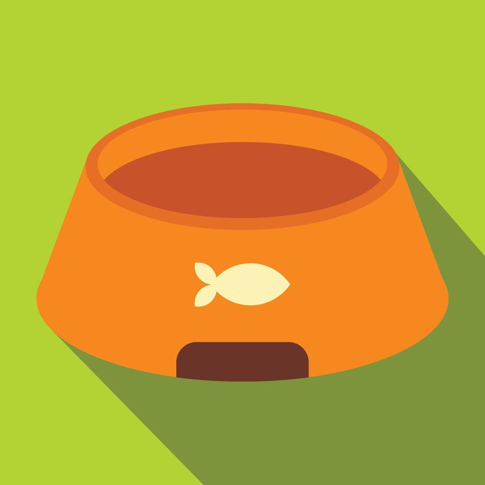 Bowl for animal icon, flat style vector