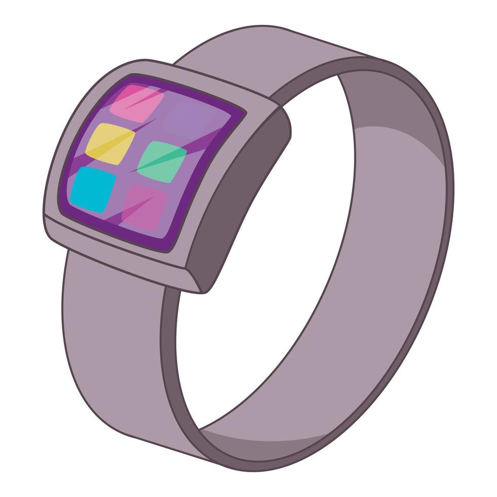 Smart watch icon, cartoon style vector