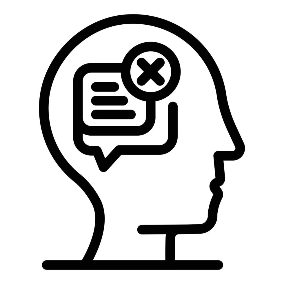 No chat icon outline vector. Social media vector
