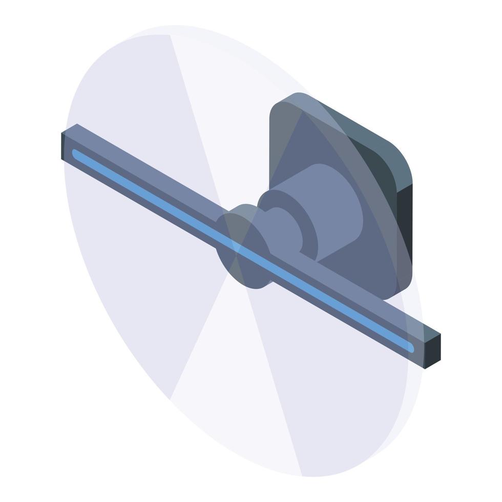 icono de holograma led vector isométrico. motor de cad