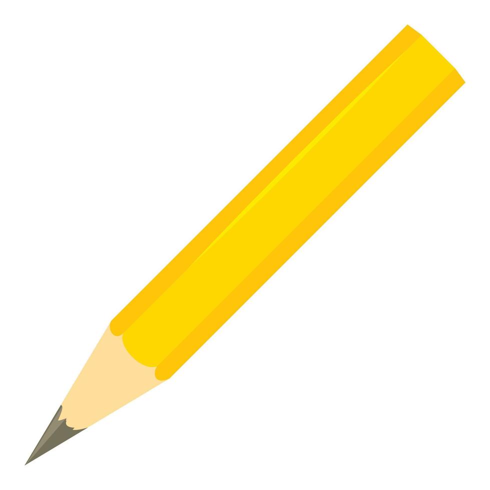 Pencil icon, cartoon style vector