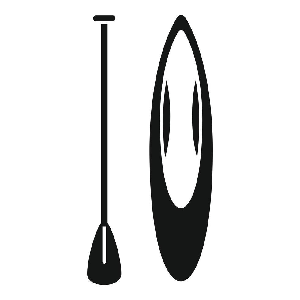 sup kayak icono vector simple. tabla de paddle