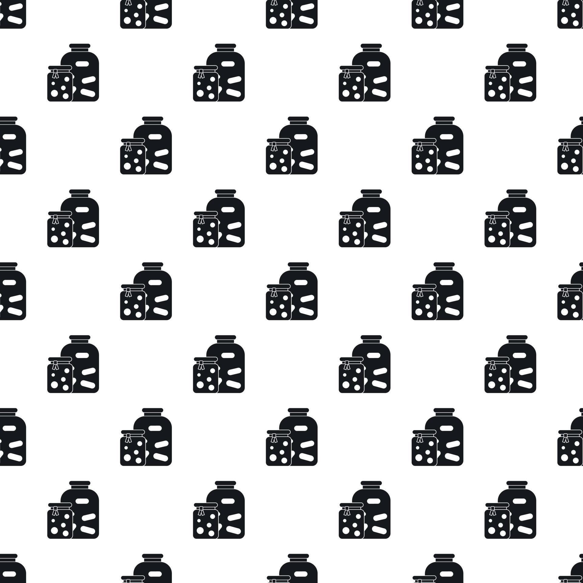 Jam jars pattern, simple style 15093025 Vector Art at Vecteezy