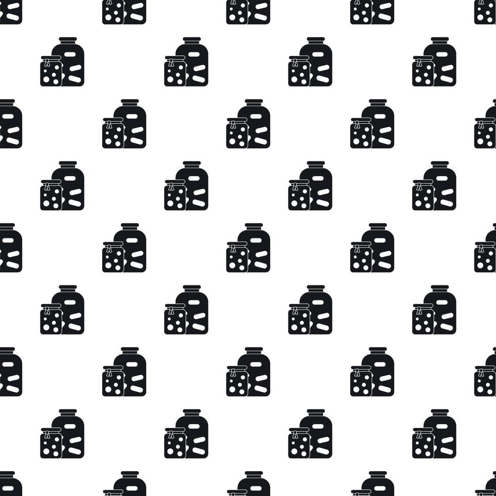 Jam jars pattern, simple style vector