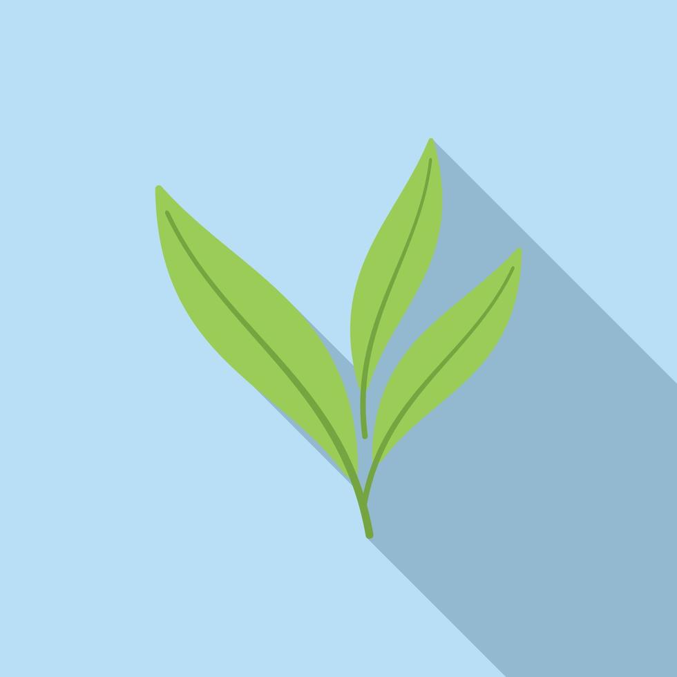 Sage icon flat vector. Leaf plant vector