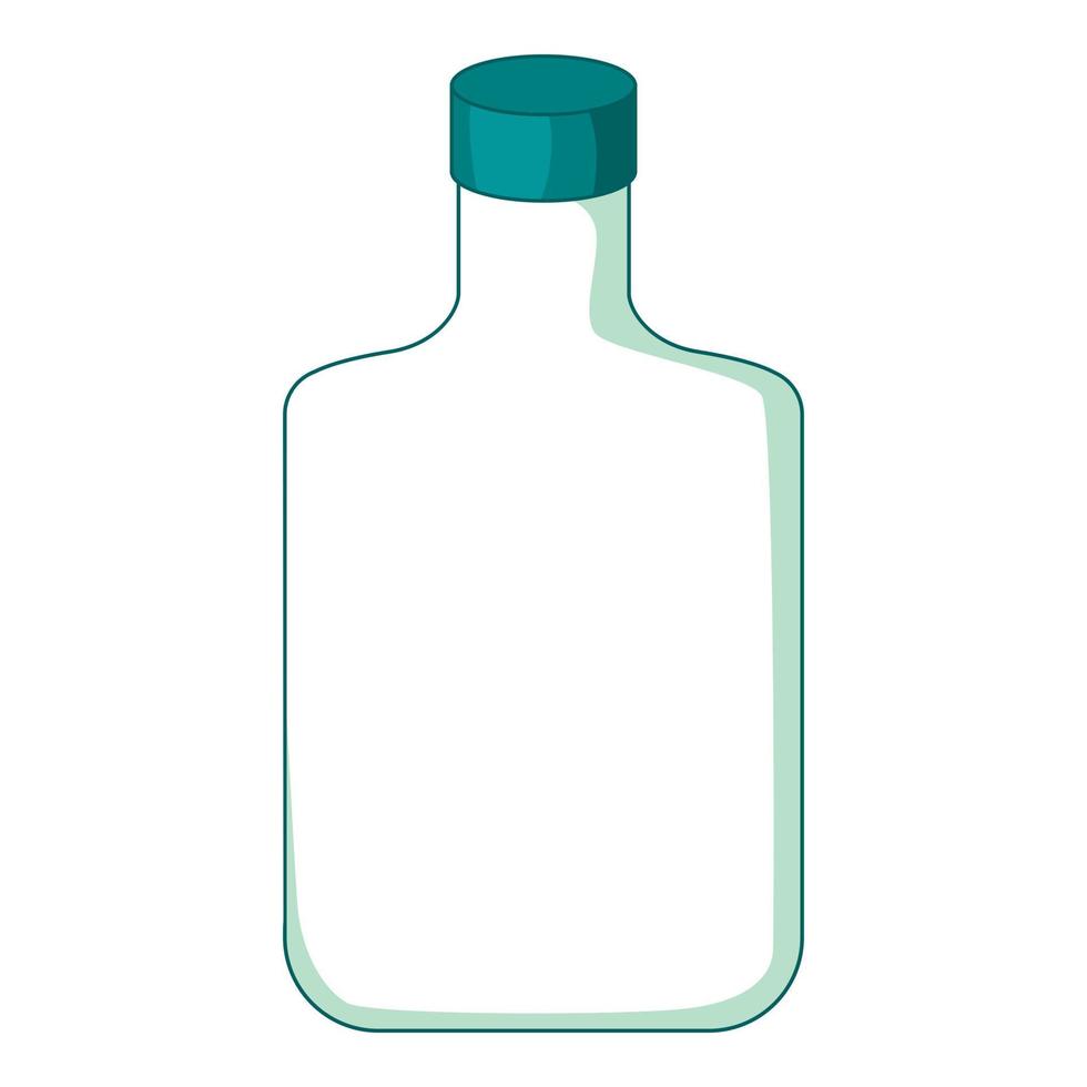 Flat bottle icon, cartoon style vector