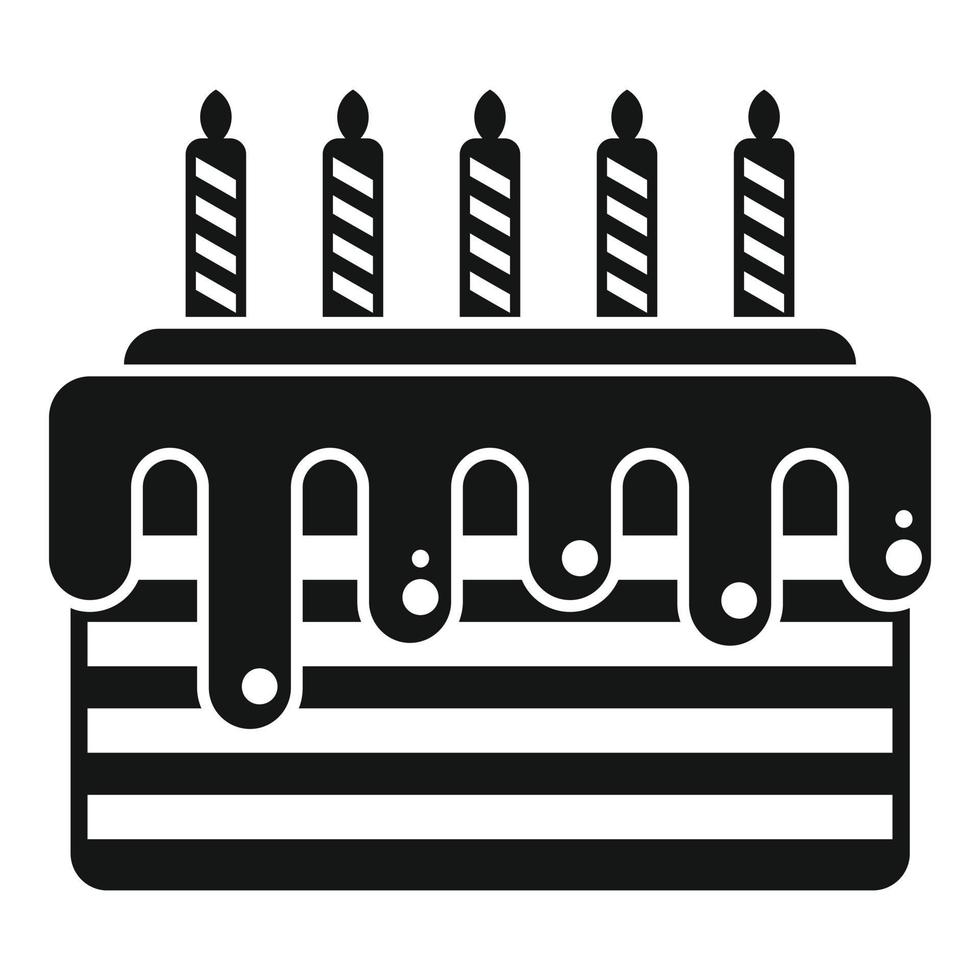 Anniversary cake icon simple vector. Birthday party vector