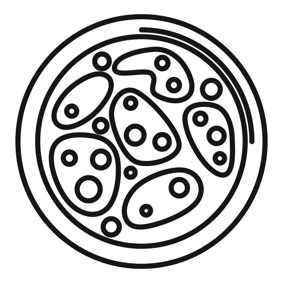 Lactobacillus icon outline vector. Health cell vector