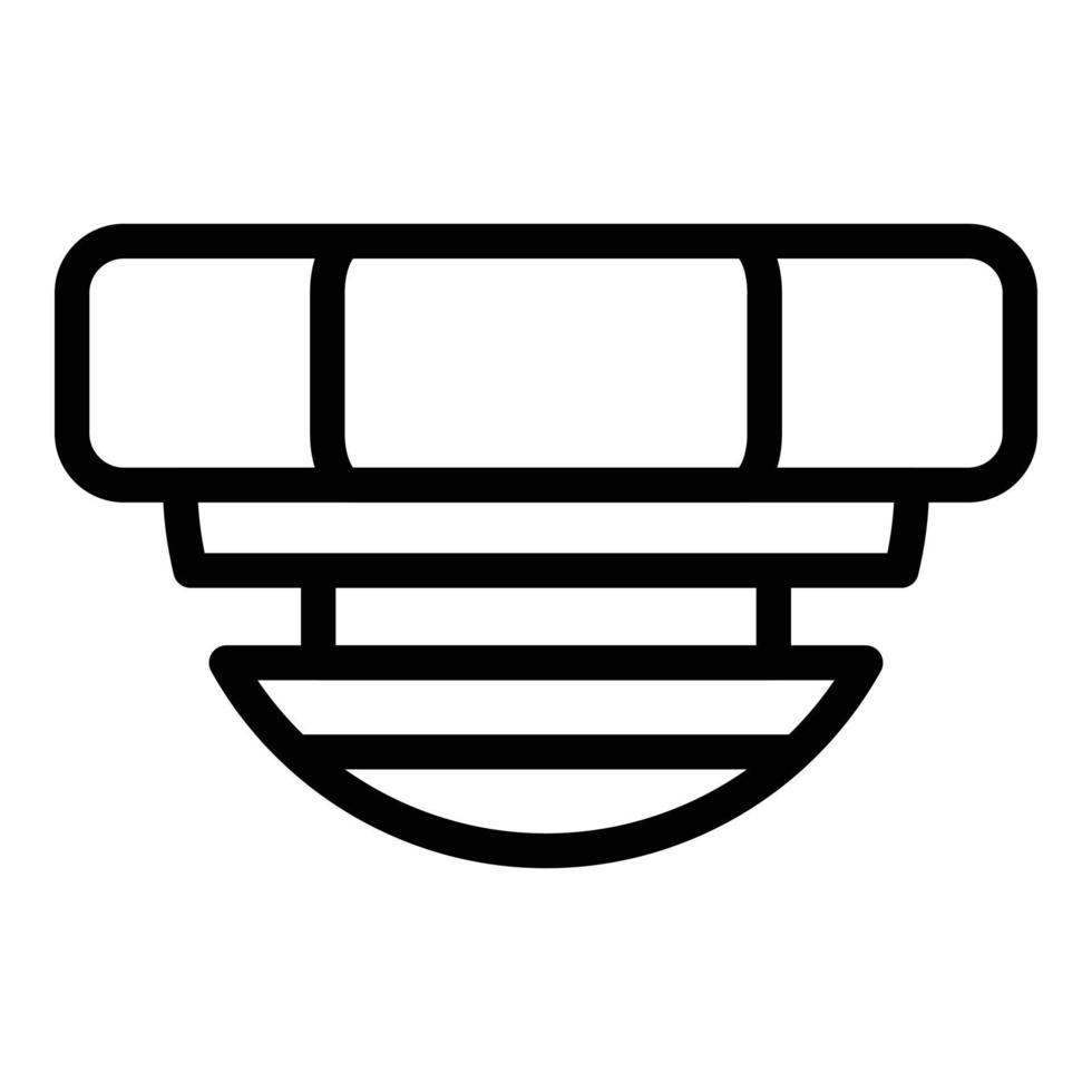 New smoke detector icon outline vector. Alarm fire vector