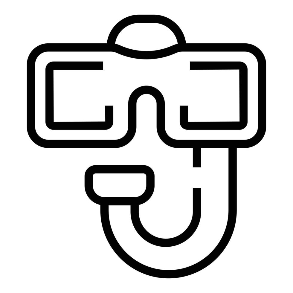 Diving mask icon outline vector. Equipment center vector