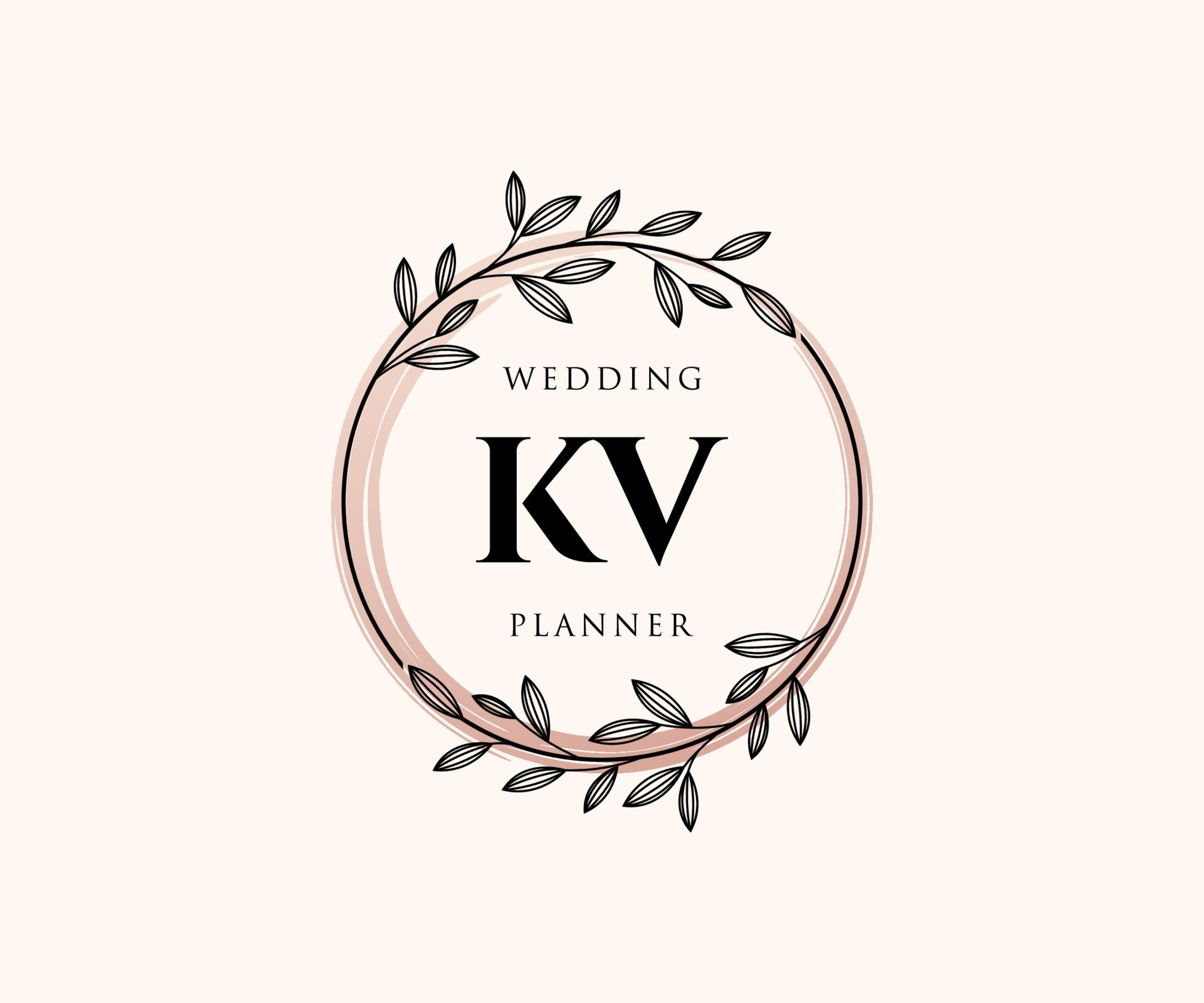 KV Initials letter Wedding monogram logos collection, hand drawn modern  minimalistic and floral templates for Invitation cards, Save the Date,  elegant identity for restaurant, boutique, cafe in vector 15093328 Vector  Art at