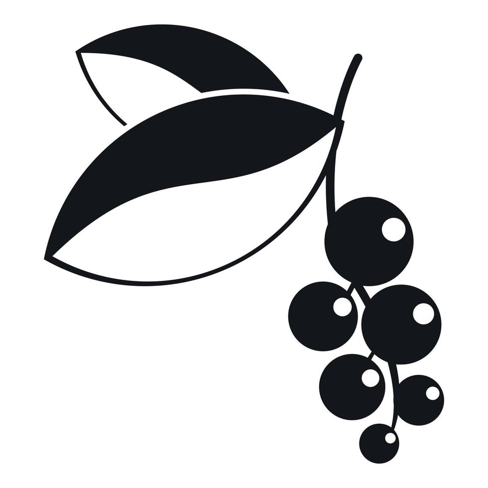 Currant berries icon, simple style vector