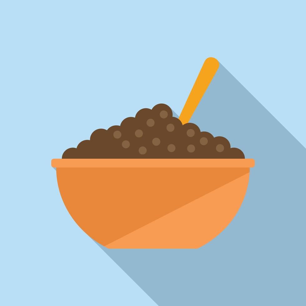 Cereal breakfast icon flat vector. Food meal vector