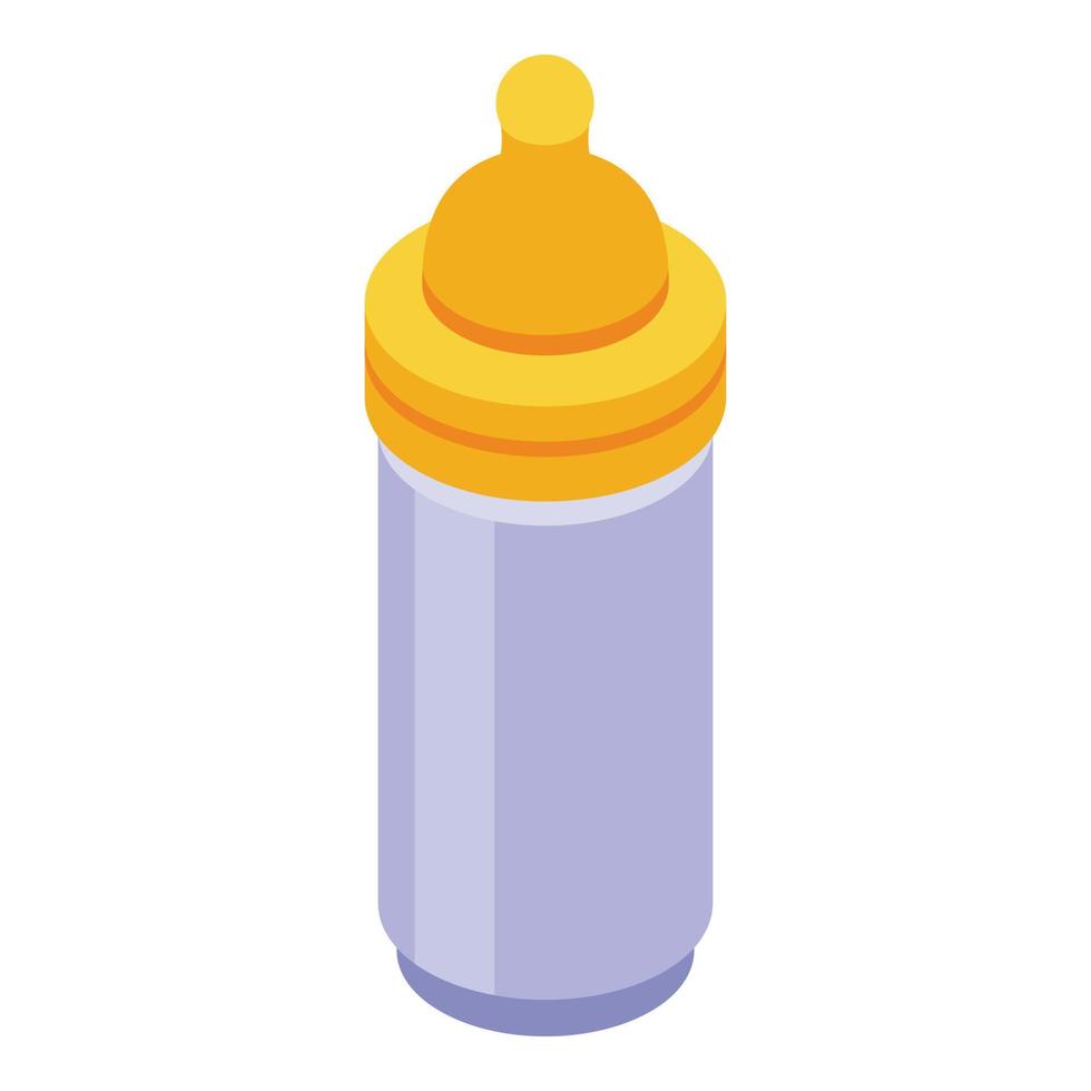 Baby milk bottle icon isometric vector. Food formula vector