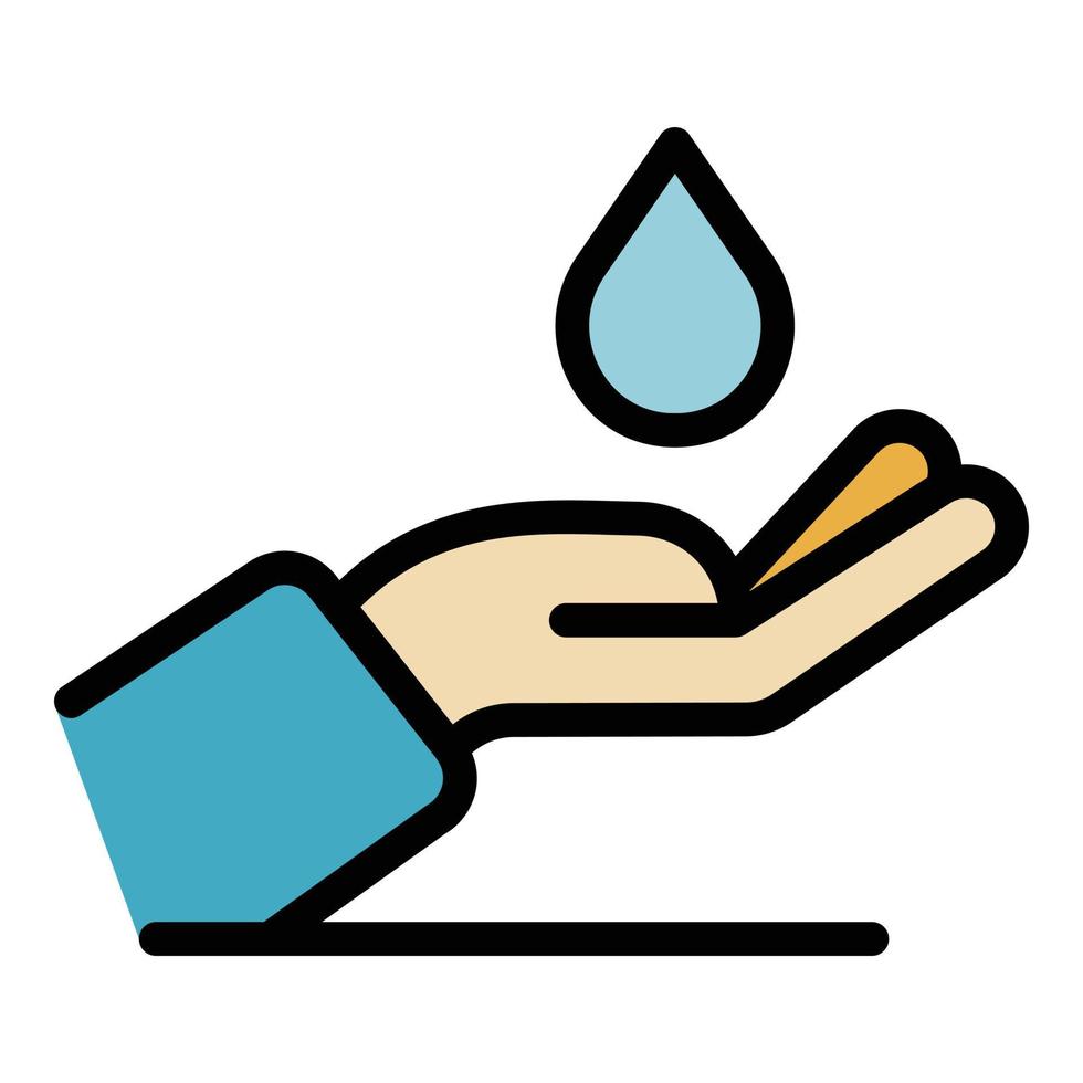 Antibacterial hands icon color outline vector