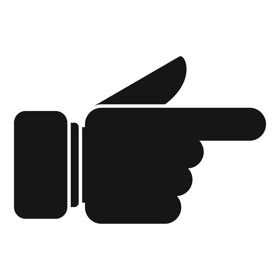 Show finger icon simple vector. Hold ok vector