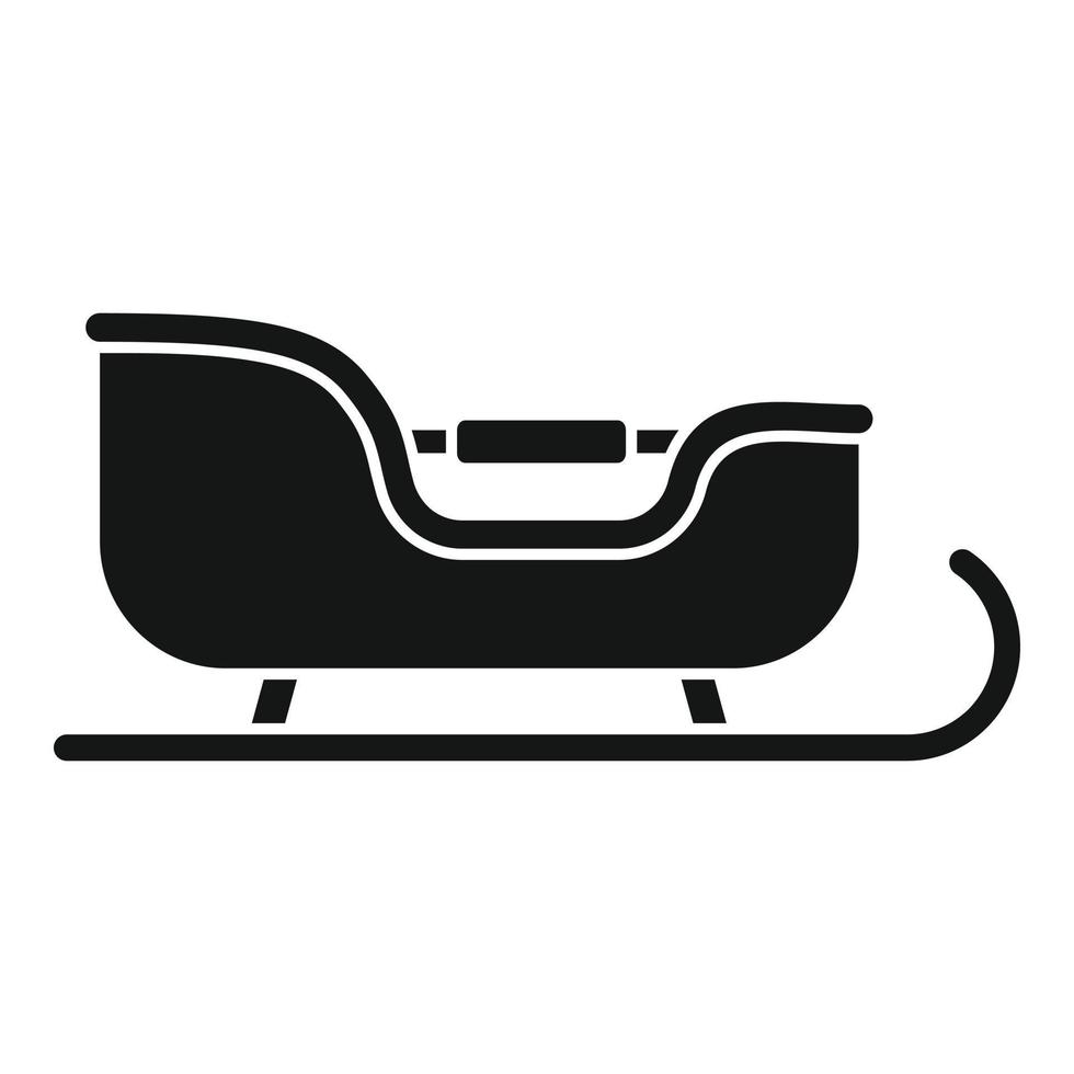 Santa sled icon simple vector. Christmas sleigh vector