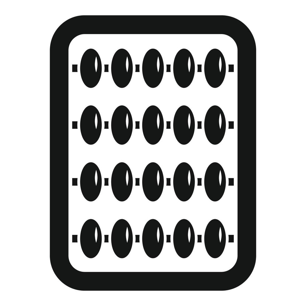 Inca abacus icon simple vector. Math calculator vector