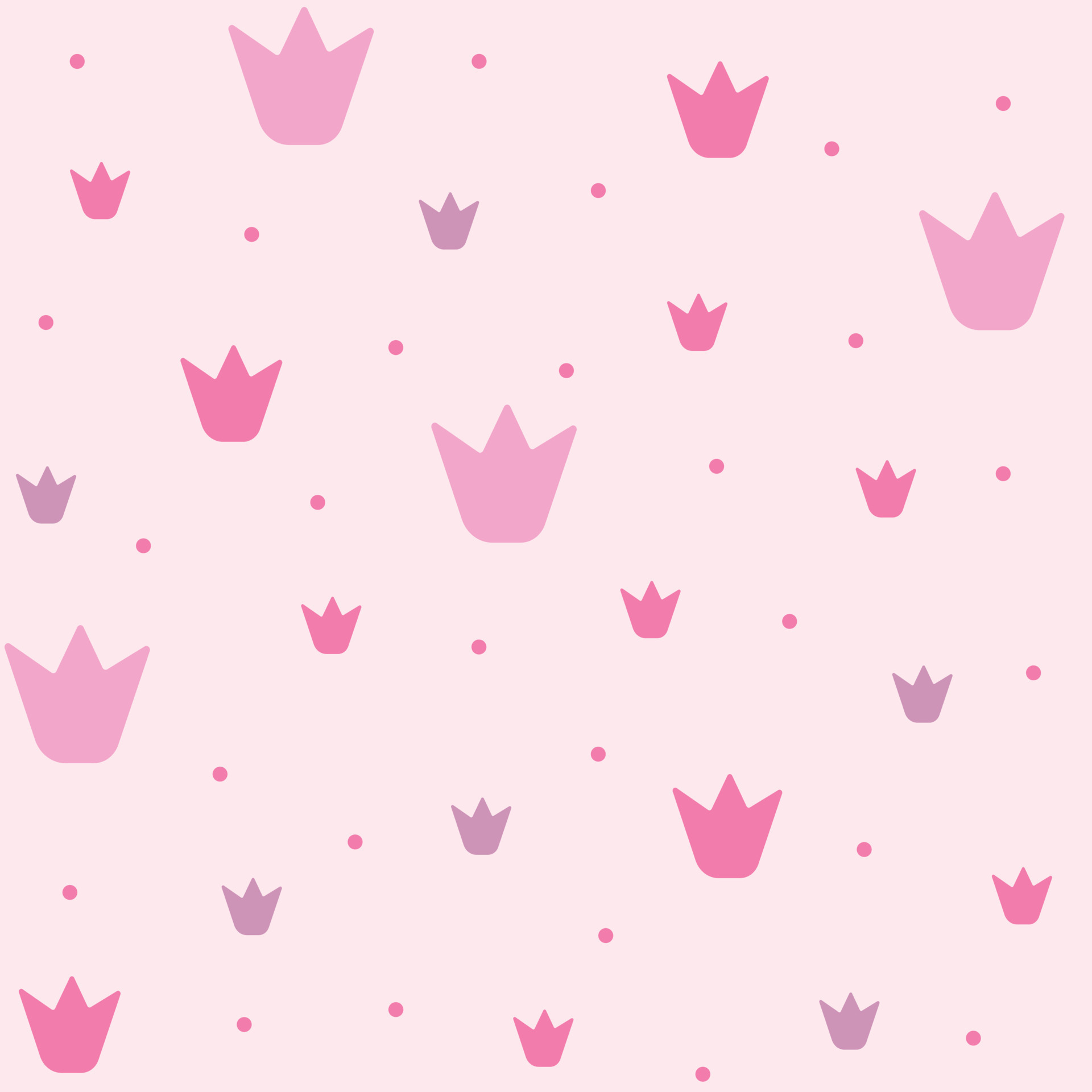 Seamless pattern with doodle crowns. Romantic cute baby print. Little  princess design. Pink wallpaper for baby girl. Pink background. 15093405  Vector Art at Vecteezy