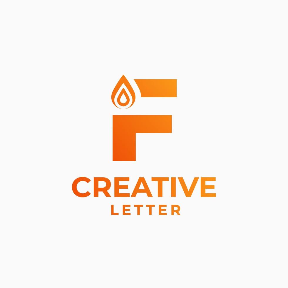 Creative letter logo, alphabet design, letter f design, geometric alphabet logo, letter gradient logo vector
