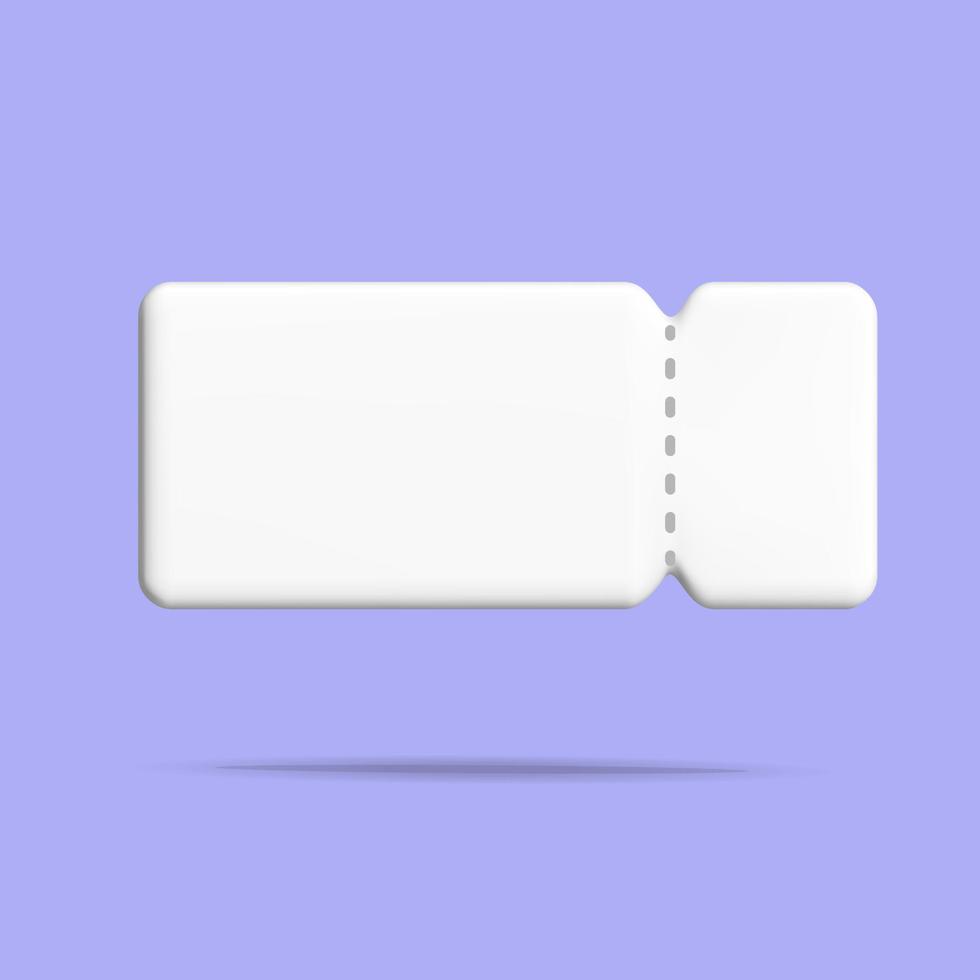 cupón de descuento de plantilla de maqueta blanca de renderizado de dibujos animados de vector 3d para diseño web de promoción de oferta de precio especial