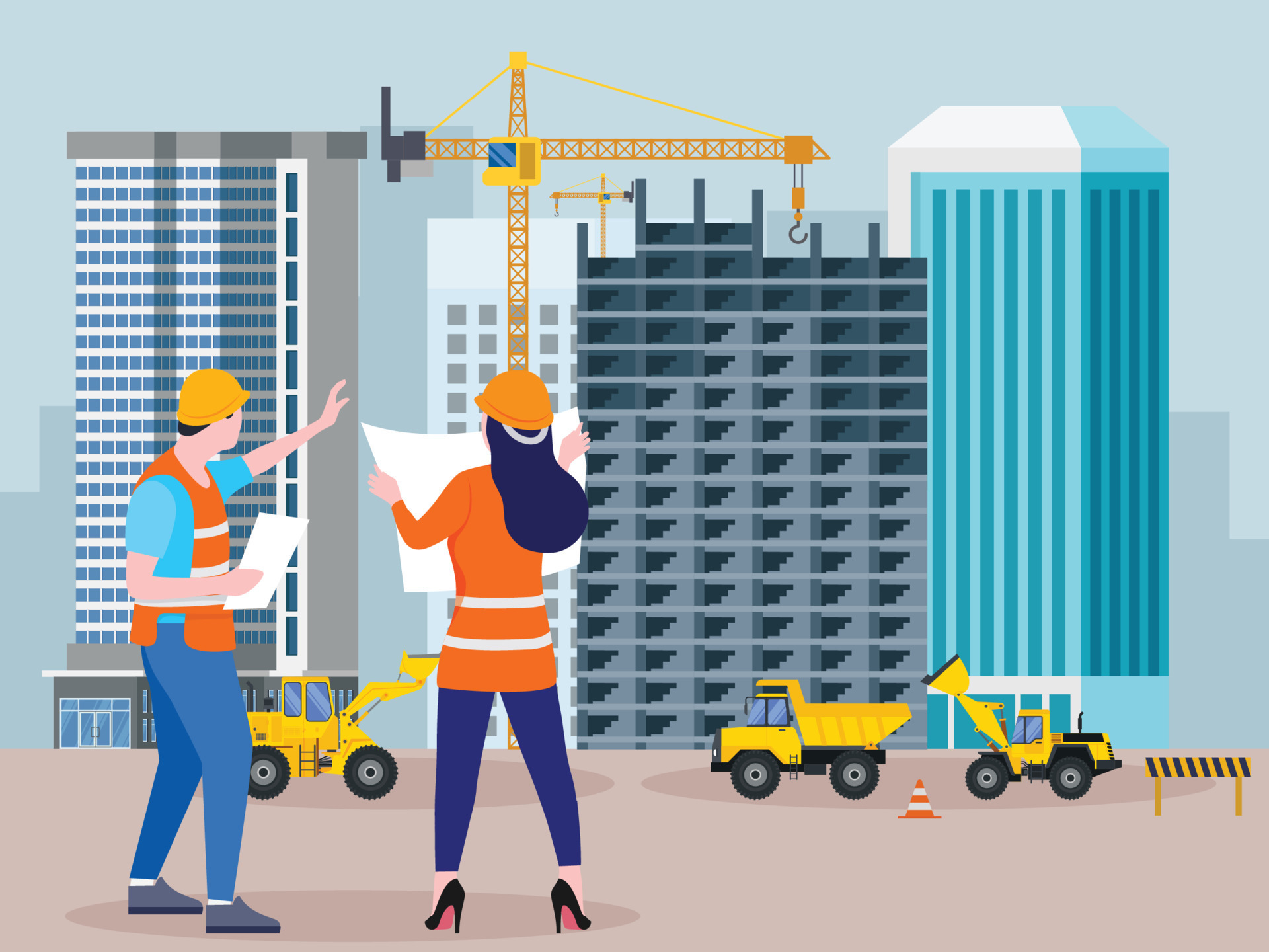 Construction real estate building project 15093843 Vector Art at Vecteezy
