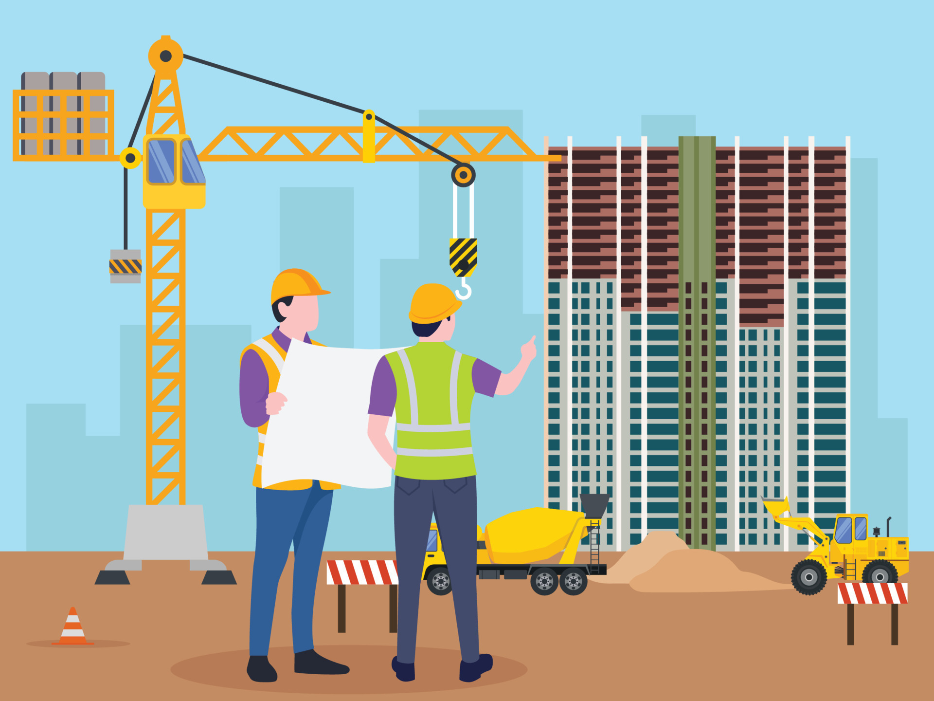 Construction real estate building project 15093845 Vector Art at Vecteezy