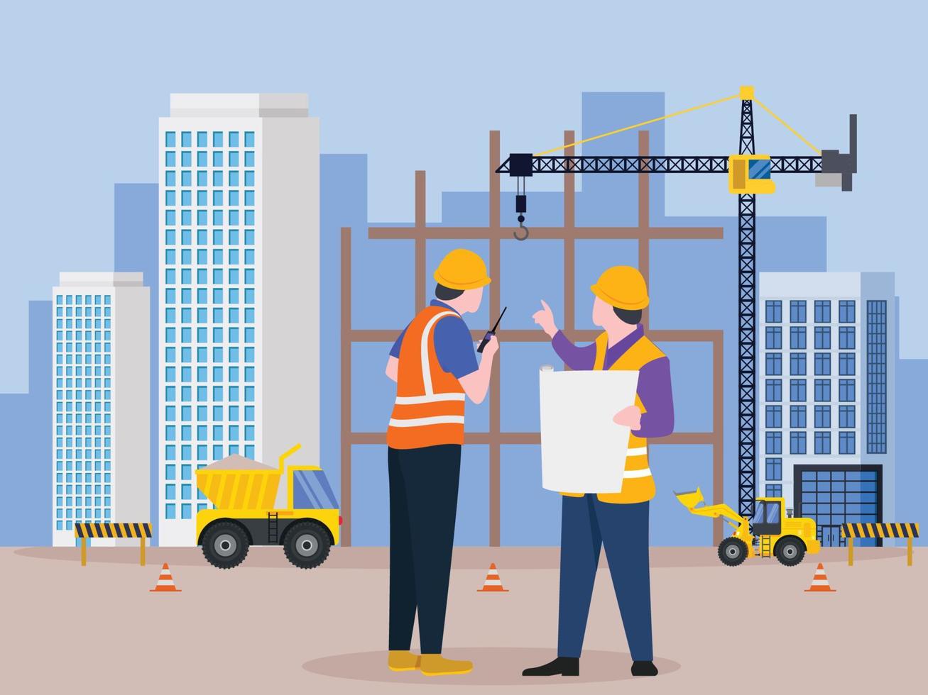 Construction real estate building project vector