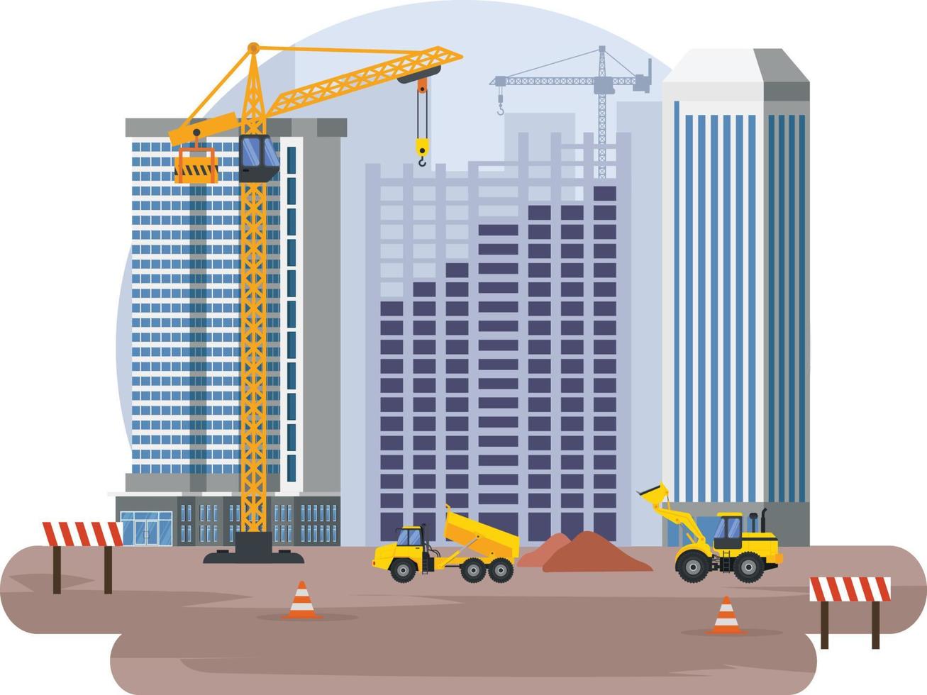 Construction real estate building project vector