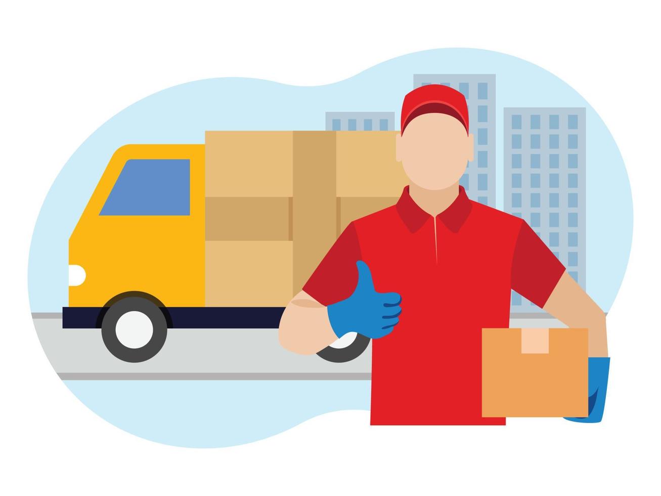 Delivery service cargo transport illustration vector