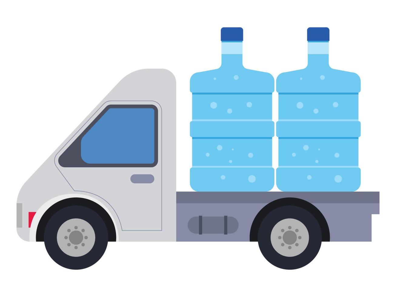 Water delivery truck supply illustration vector