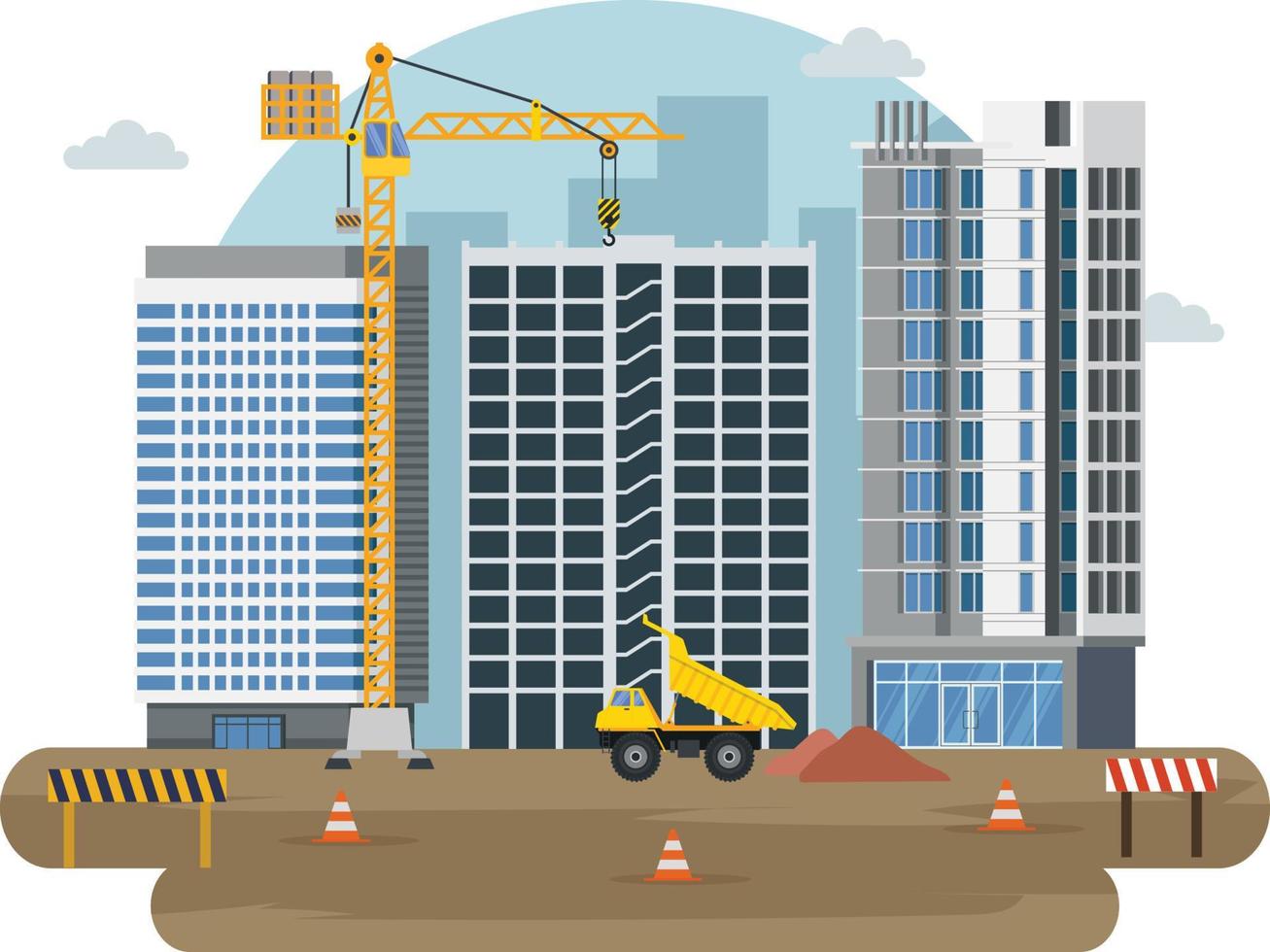 Construction real estate building project vector