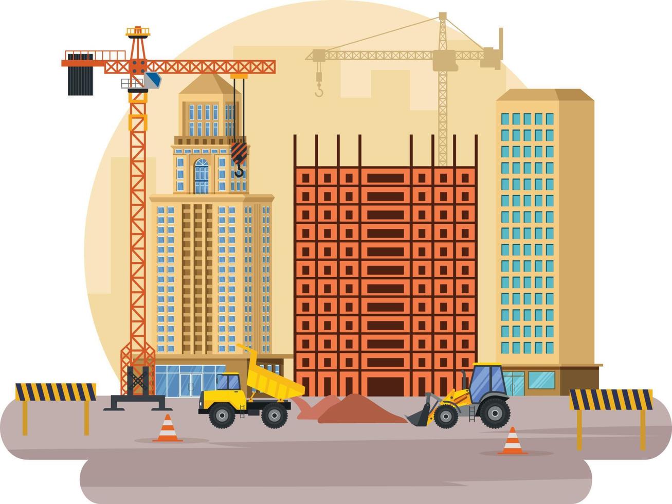 Construction real estate building project vector