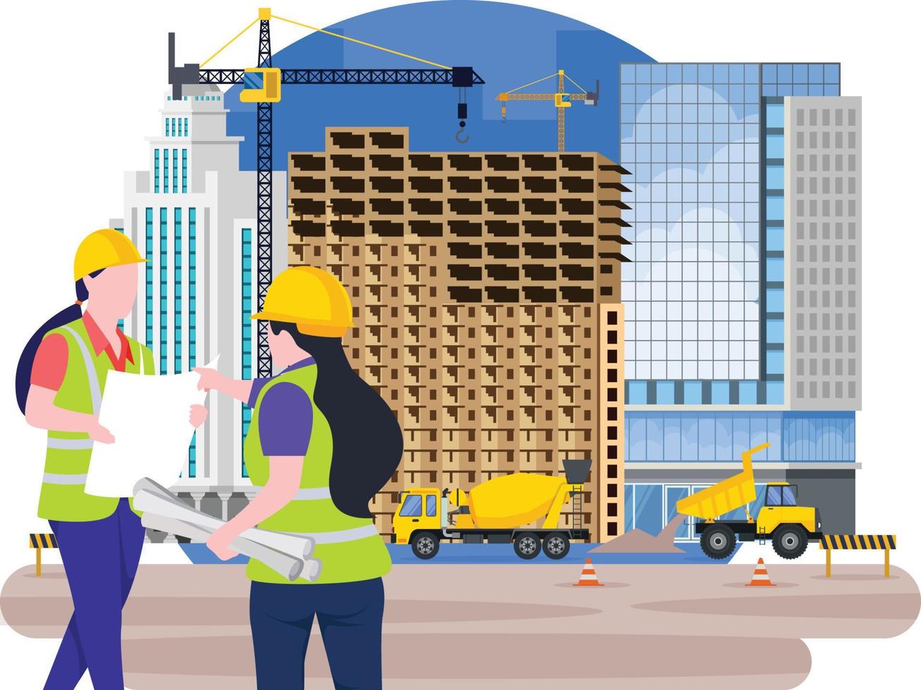 Construction real estate building project vector