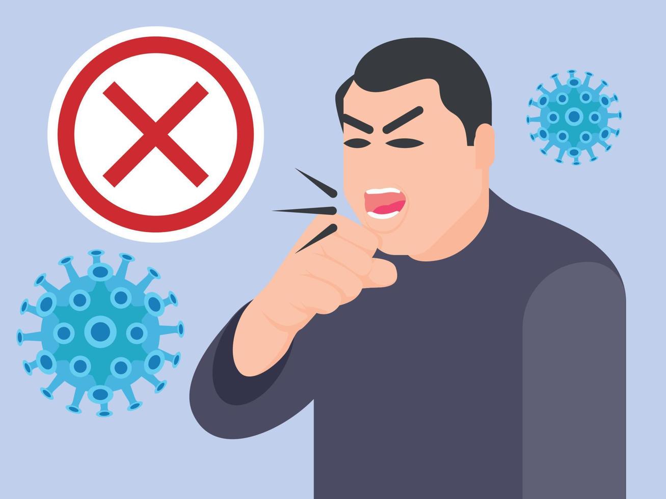 Corona virus symptoms illustration vector