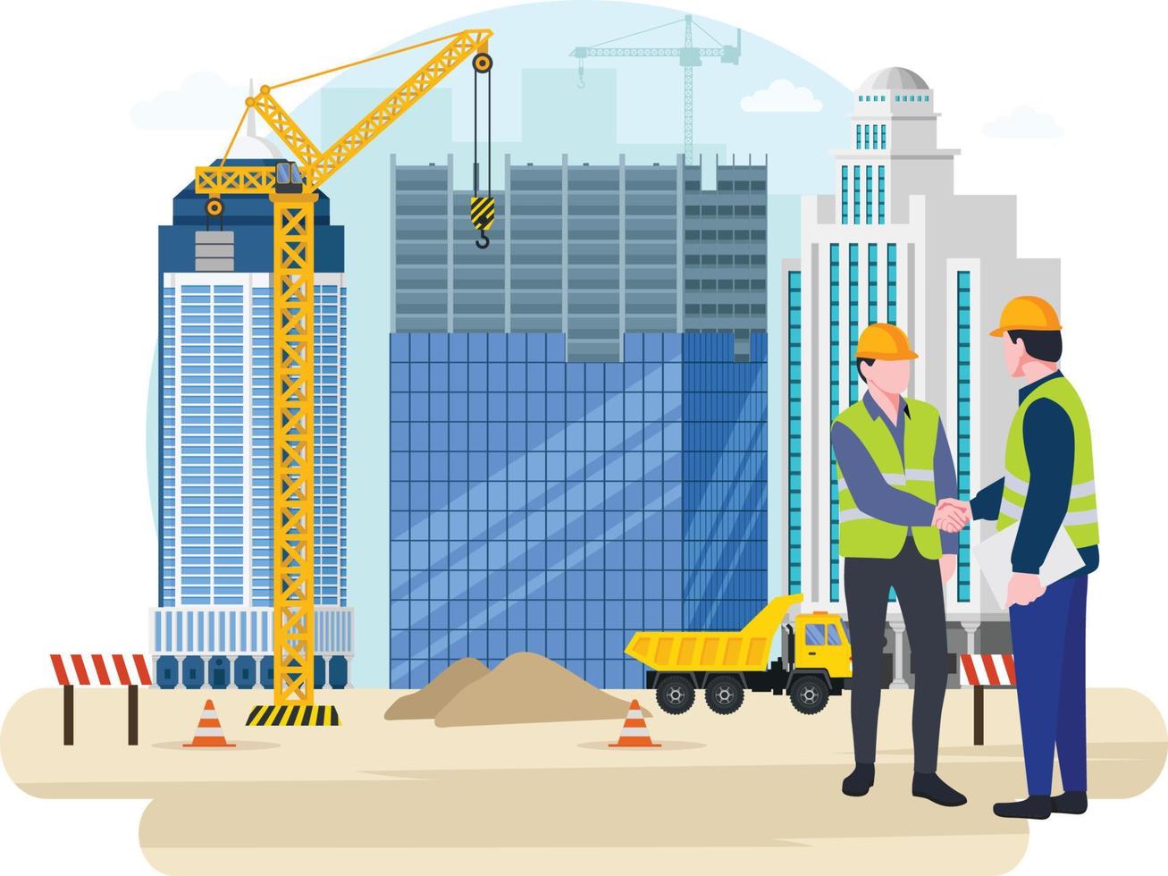 Construction real estate building project vector