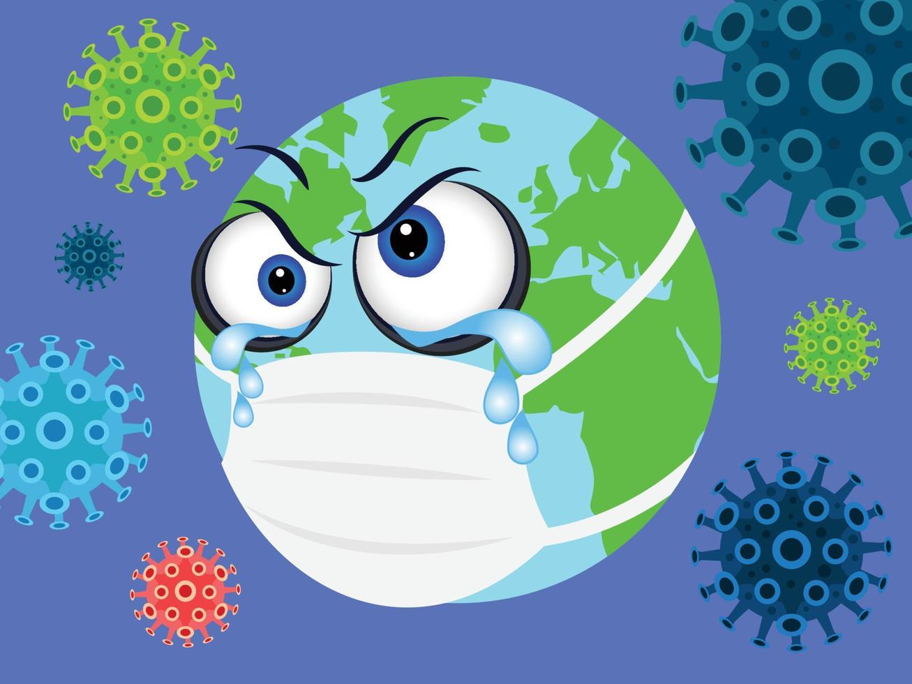 Corona virus pandemic world vector