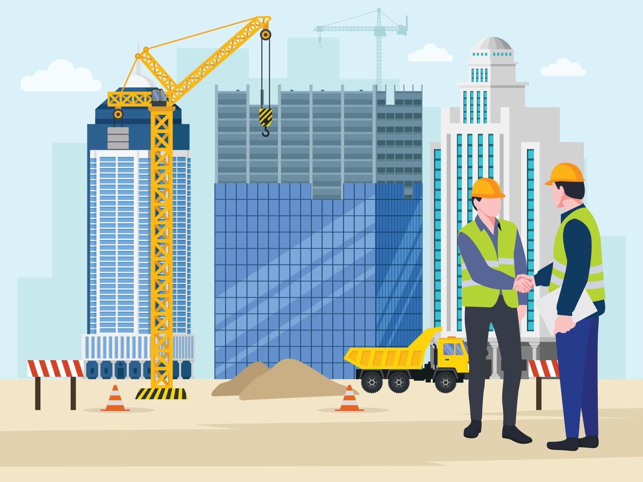 Construction real estate building project vector