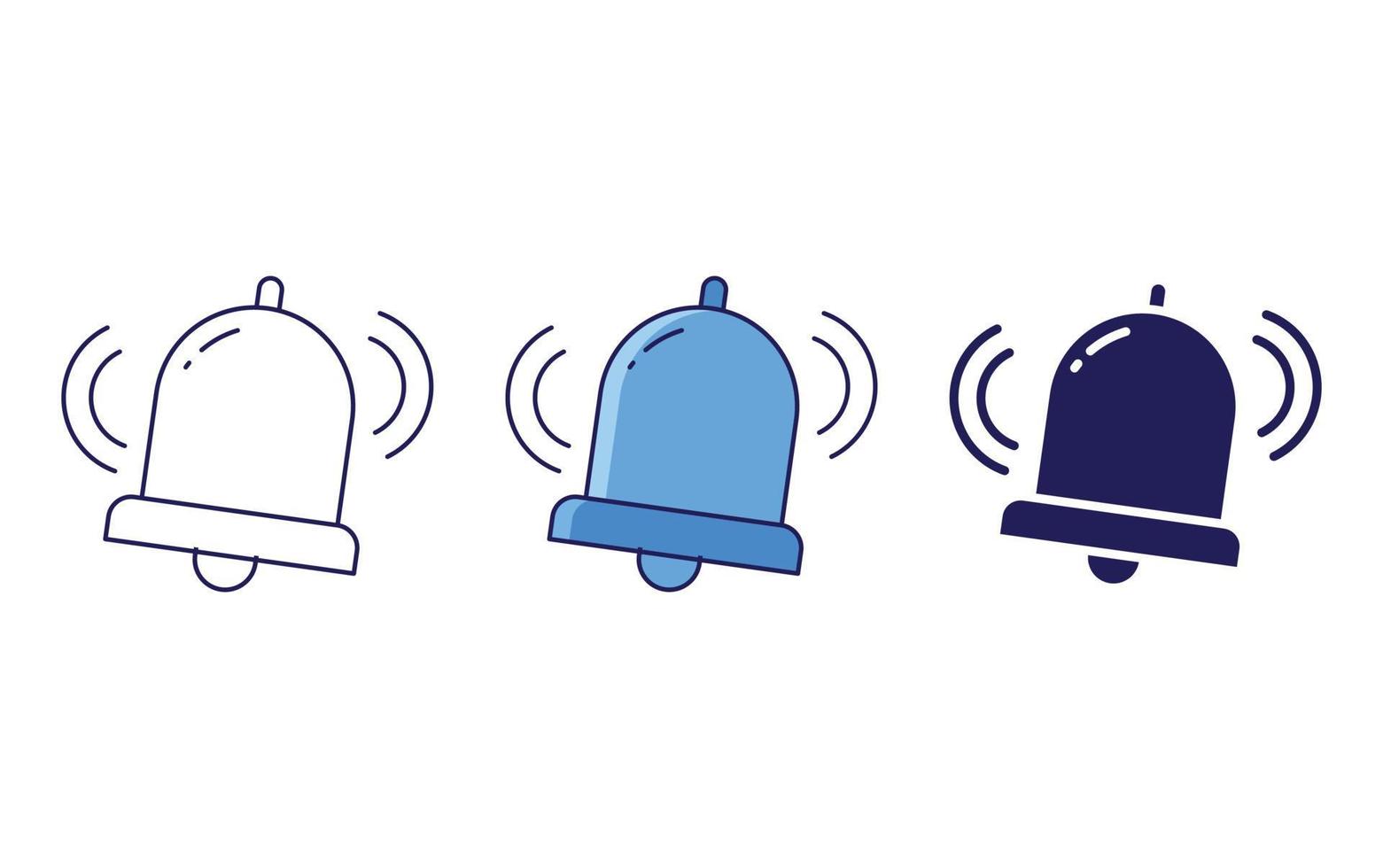 Bell, Notification, Alert line and glyph icon, vector illustration