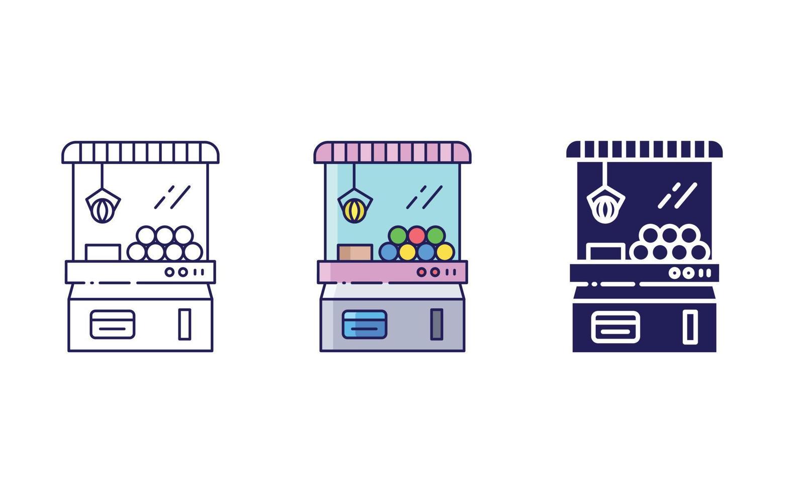 Toy Machine line and glyph icon, vector illustration